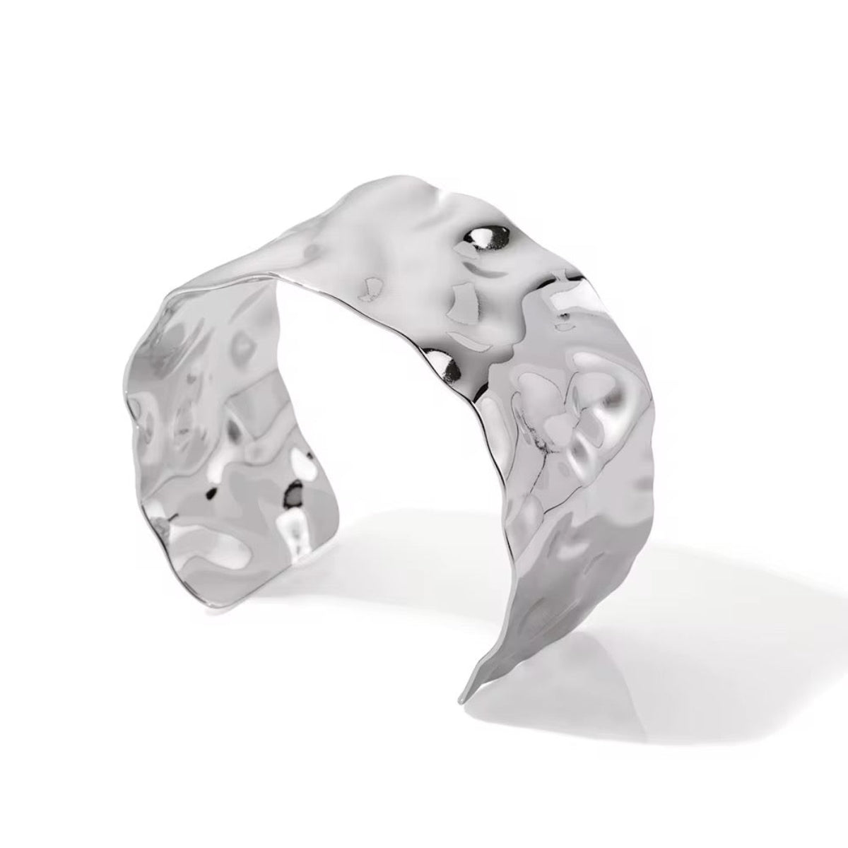 HAMMERED BRACELET SILVER - LUCKY13