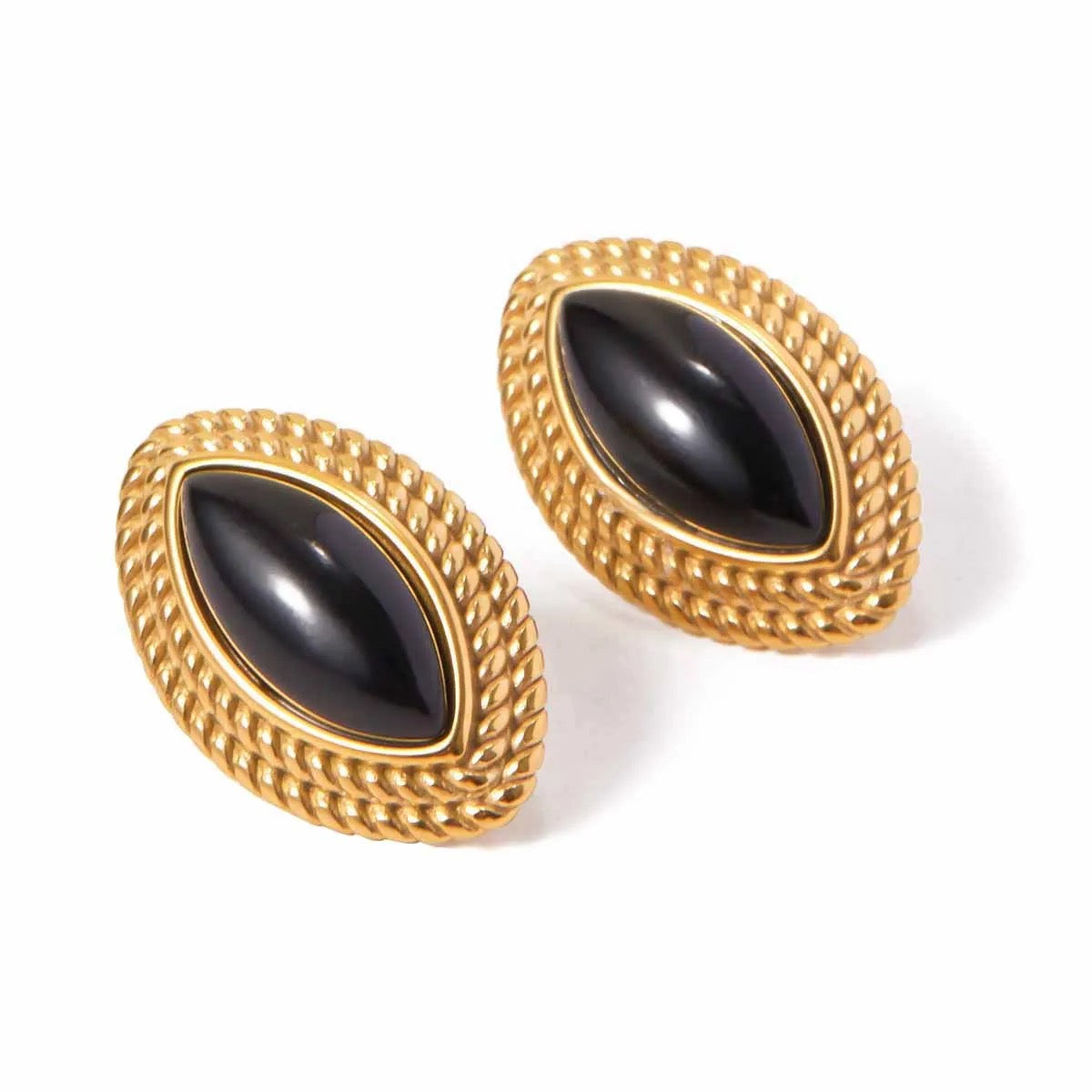 CAVIAR BLACK EARRINGS