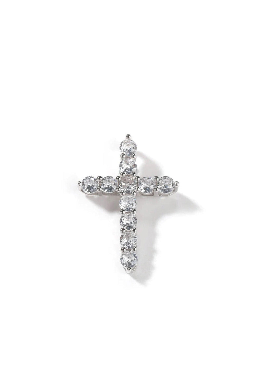 Sparkly cross pendant necklace handcrafted in 925 sterling silver, by Lucky13  jewelry.