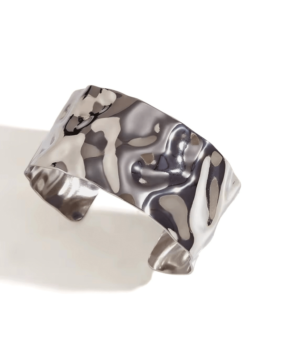HAMMERED BRACELET SILVER - LUCKY13