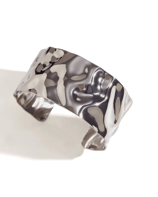 HAMMERED BRACELET SILVER - LUCKY13
